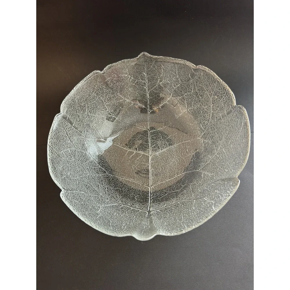 Glass Bowl, Vintage Aspen Leaves‎